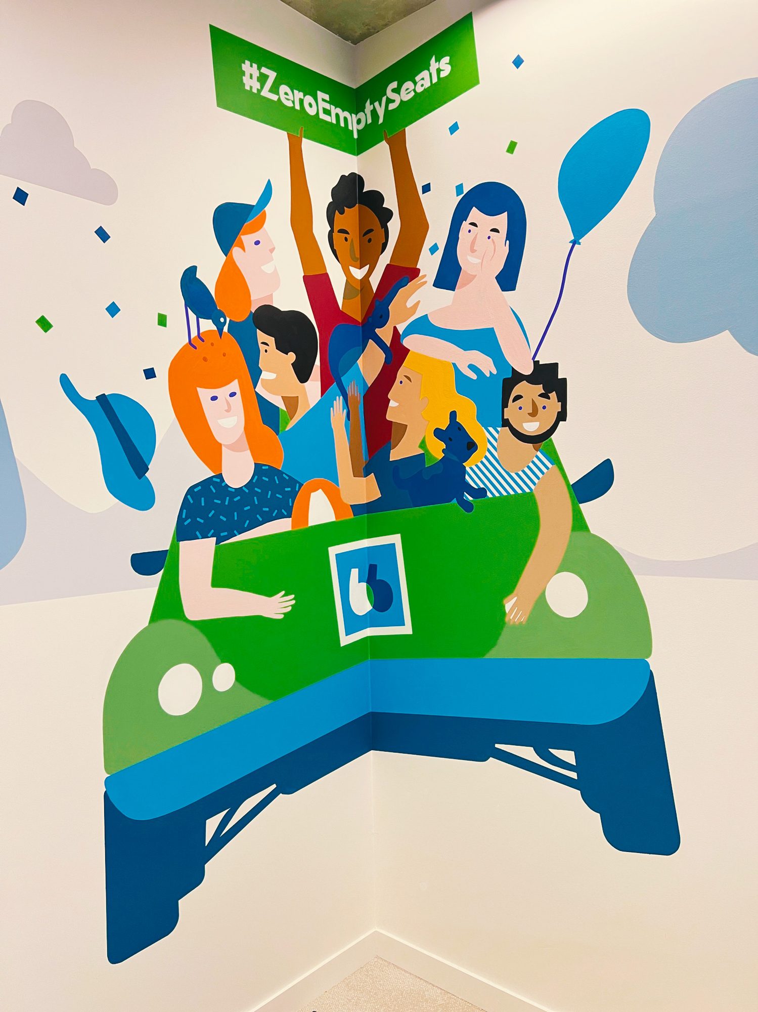 Vue d'ensemble — fresque murale BlaBlaCar, Paris