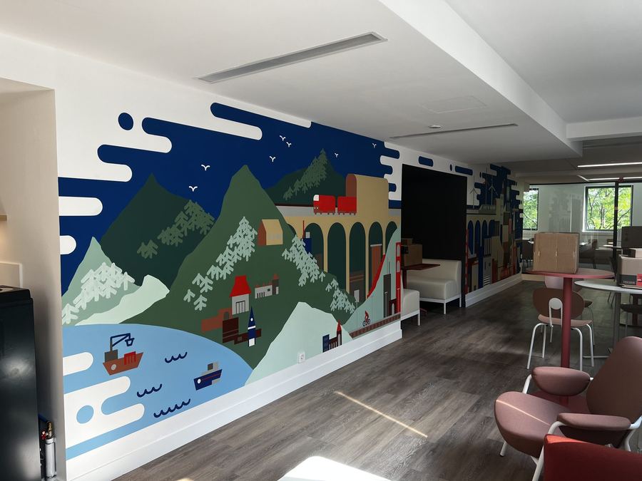 Fresque murale ETF · Vinci Construction — Atelier Nickel Chrome