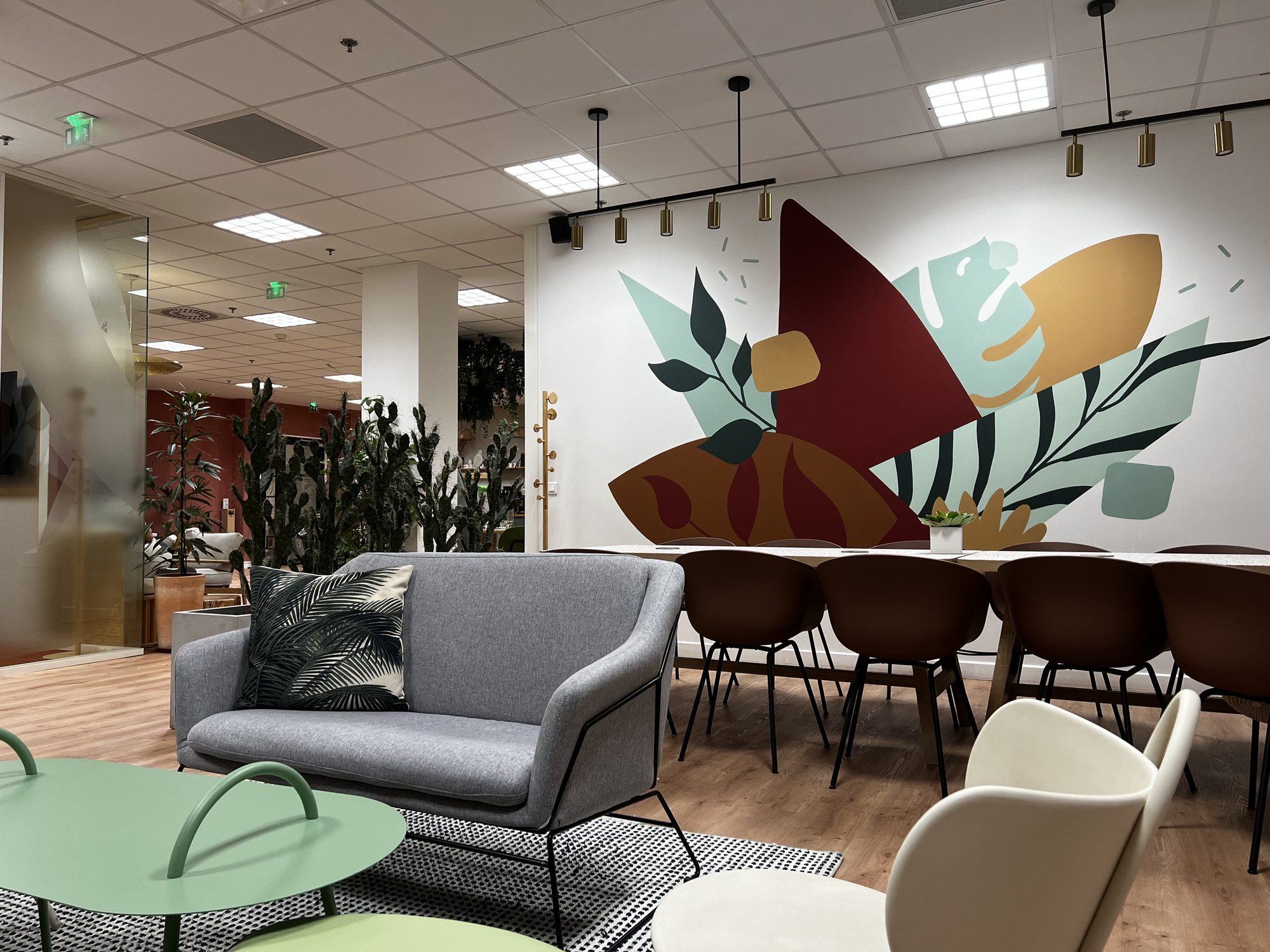 Vue rapprochée — fresque murale Imagin'Office, Puteaux (La Défense)