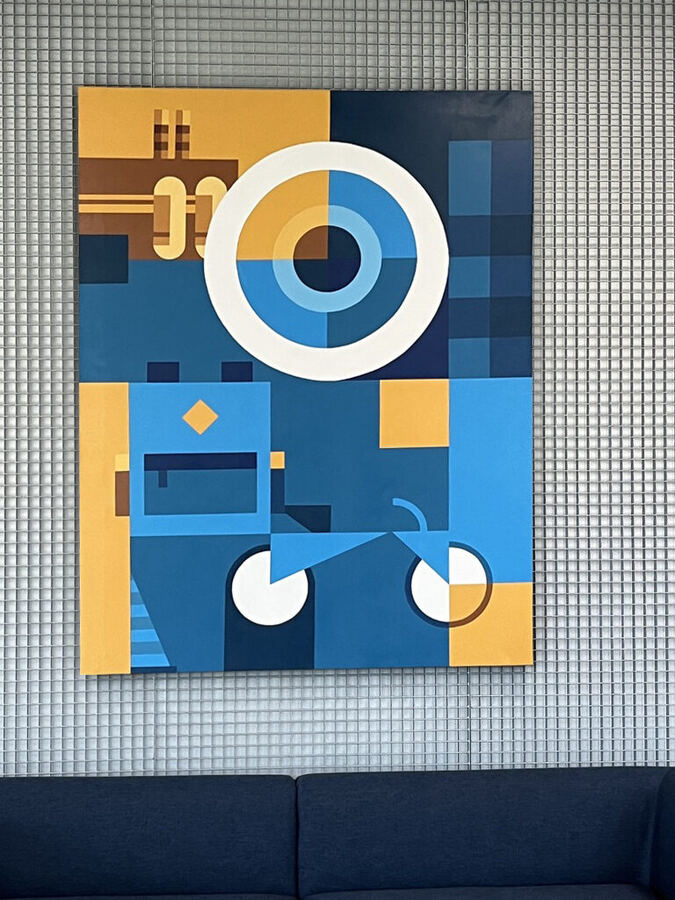 Fresque murale Manutan — Atelier Nickel Chrome