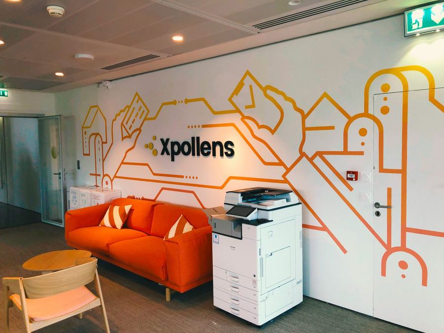 Fresque murale Xpollens · Open space (1/2) — Atelier Nickel Chrome