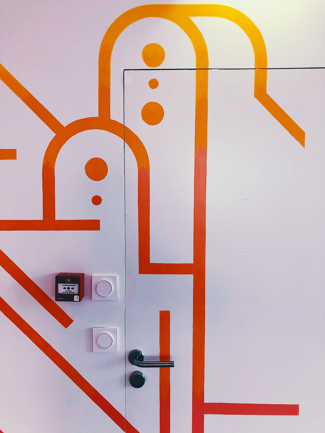 Vue d'ensemble — fresque murale Xpollens · Open space (1/2), Paris